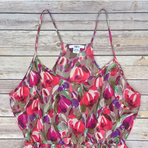 Colorful silk floral dress - Picture 4 of 8